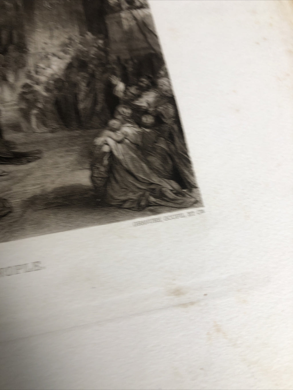ETCHING - CORONATION OF BALDWIN I. Louis Gallait, Pinx.7