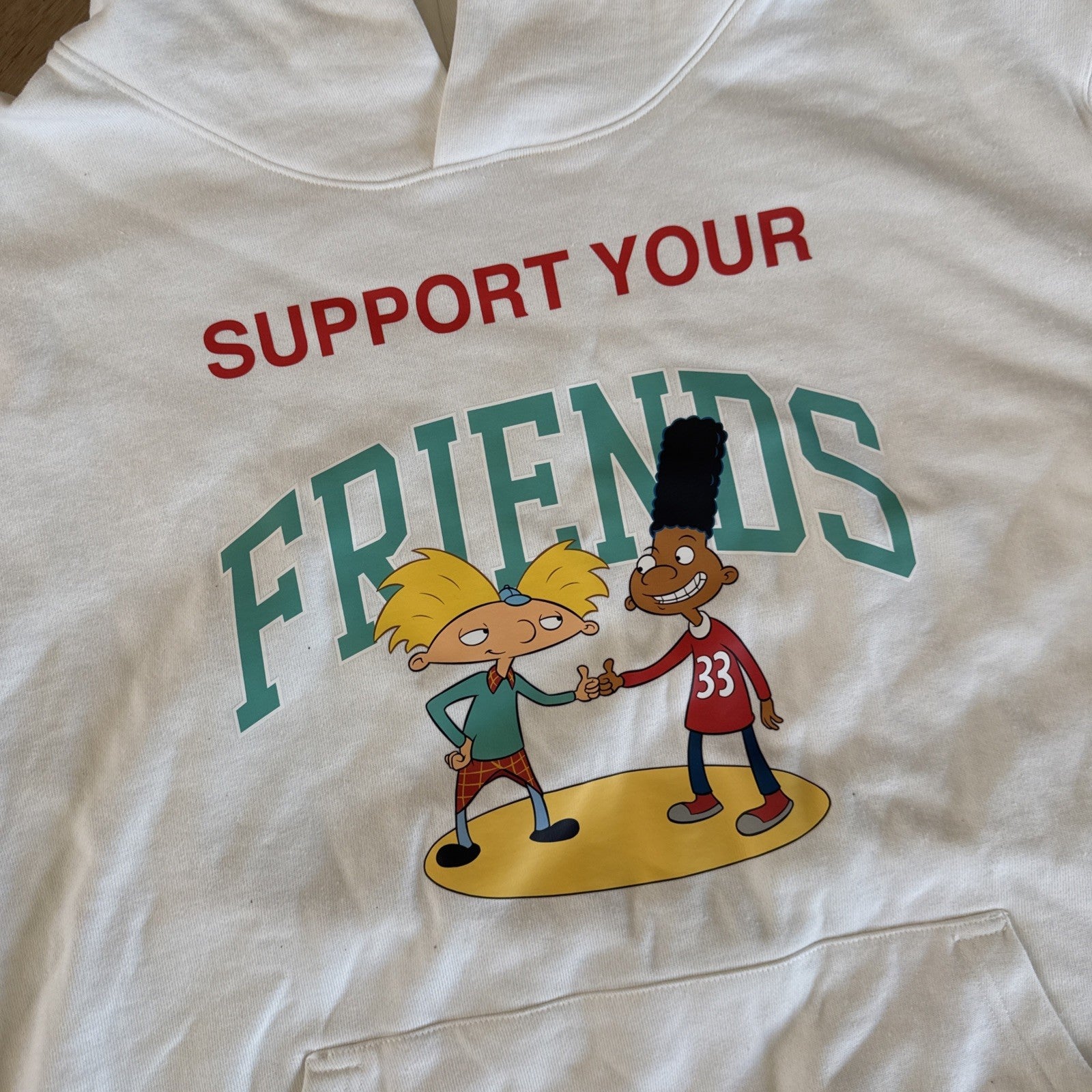 Kids Of Immigrants x Hey Arnold! Support Your Friends Hoodie - Ivory White1
