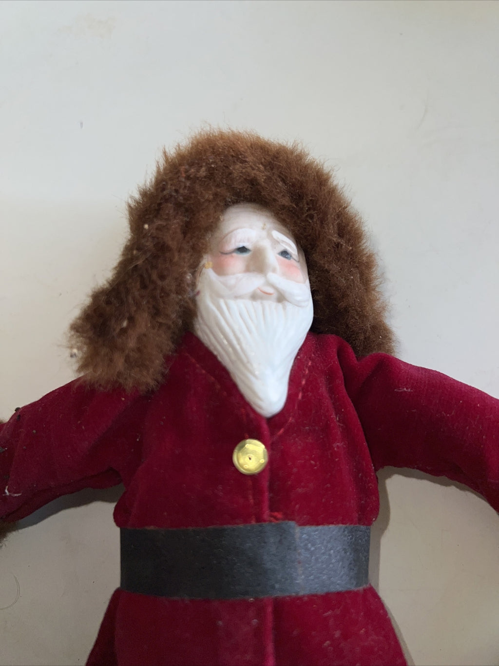 Vintage Santa Claus Set One Bisque Two Santa Bags8