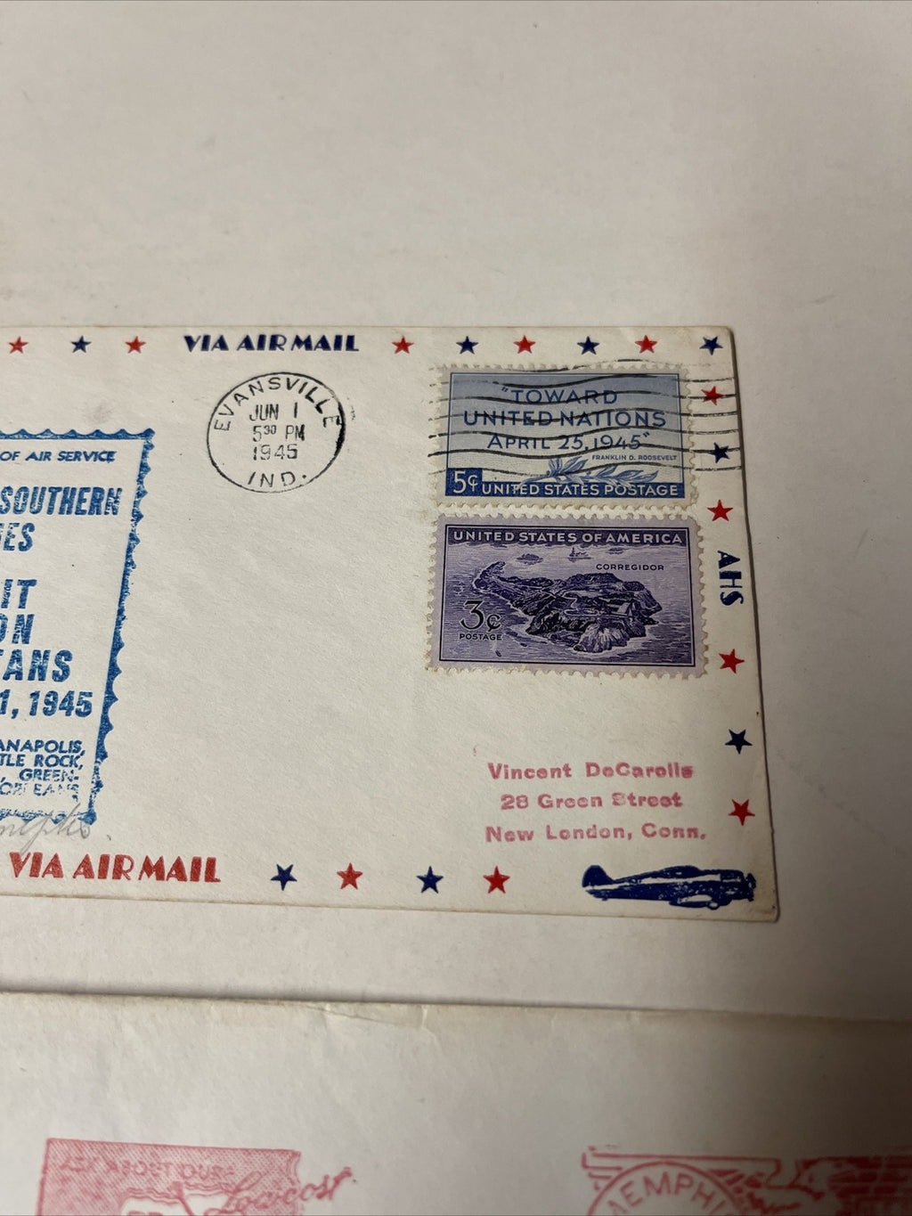 2 Chicago And Southern Airlines Havana FIRST FLIGHT AIR MAIL COVER 1940s2