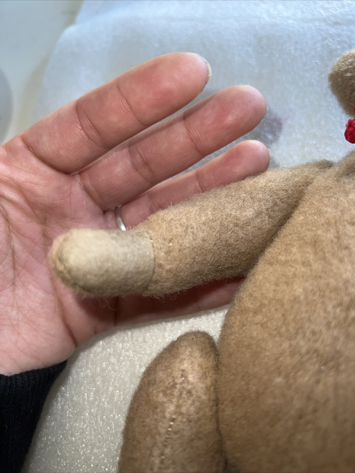 Cute Hand Made Vintage Bear 9” Steiff Style Felt9