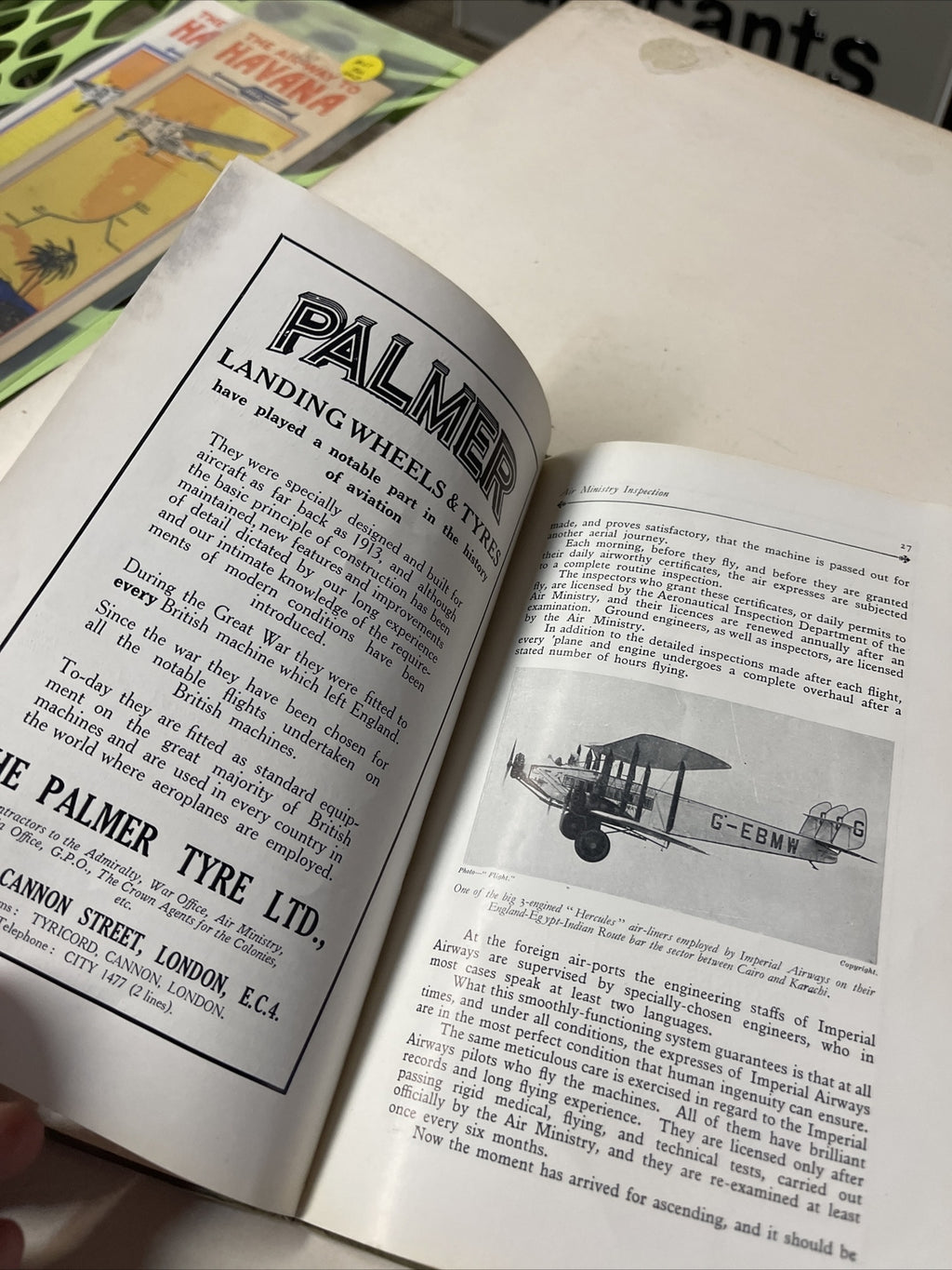 1929 Imperial Airways “ The Air Way” AIRLINE TIMETABLE  Brochure Aviation Book3