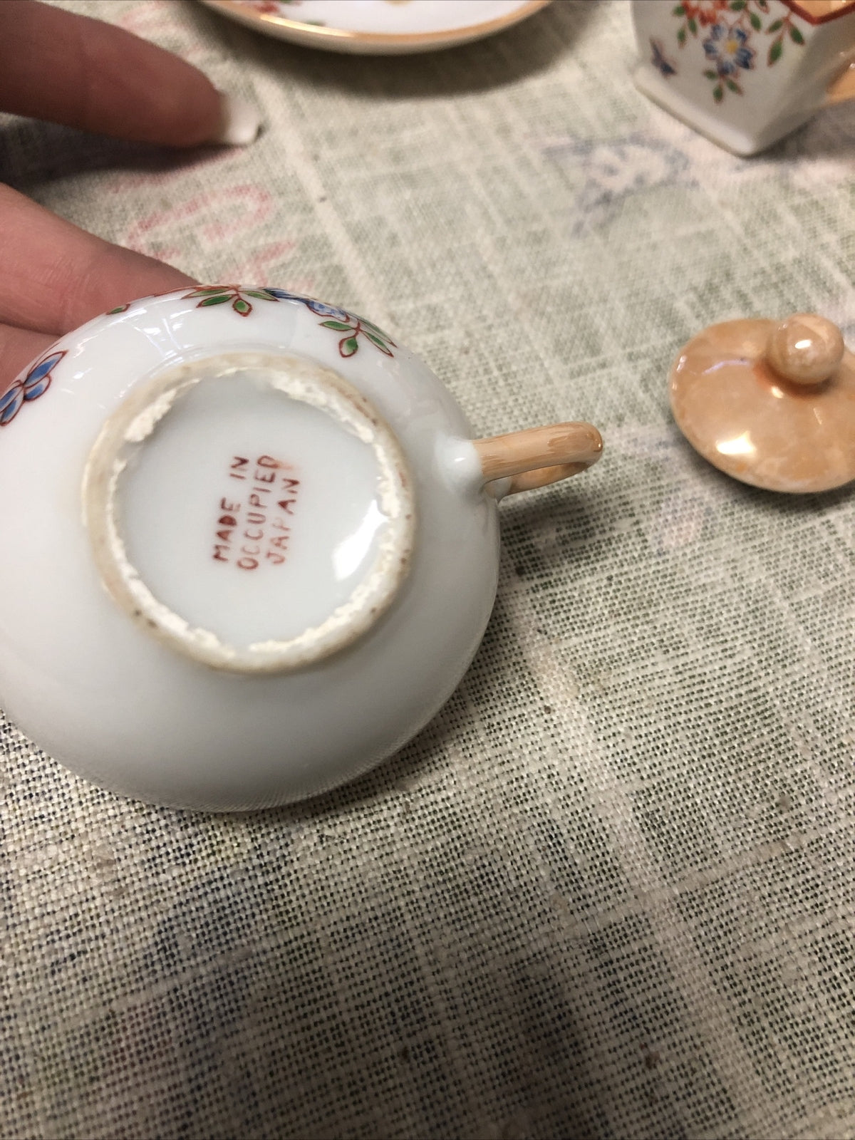 Vintage Made In Occupied Japan Porcelain Child's Tea Set Lot Of 56
