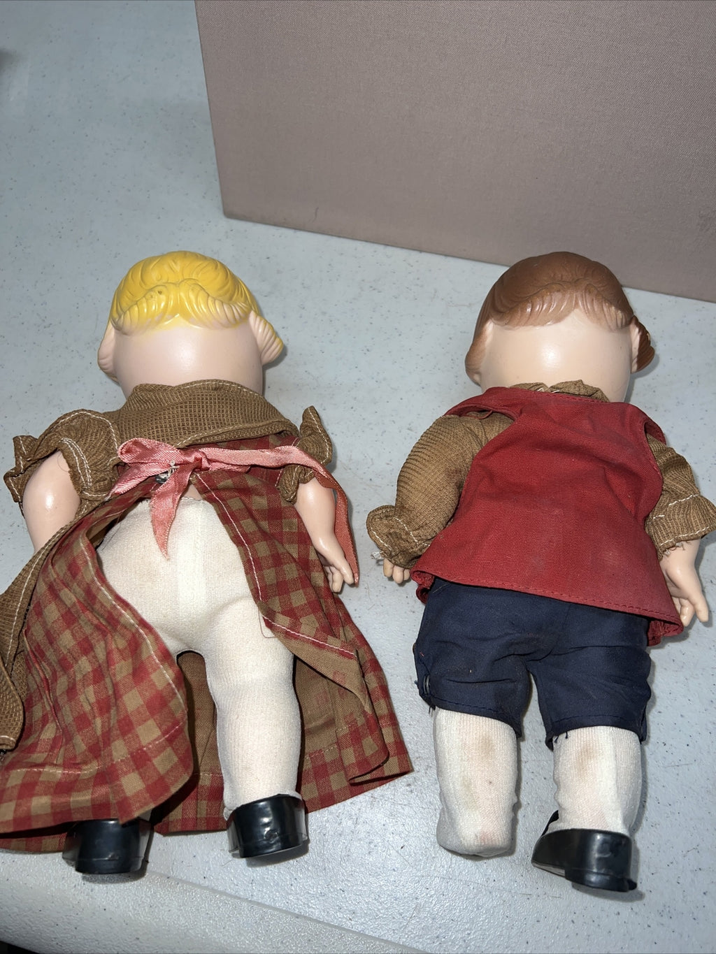 Vintage Pair Of Campbell’s Soup Dolls Boy And Girl Rare !2