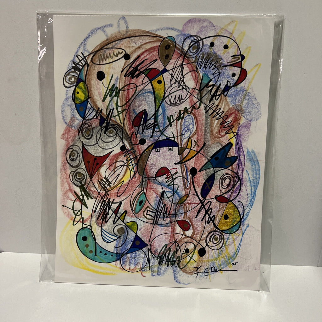 Original Abstract Art Piece “Flower Buds” by Kim Dean0