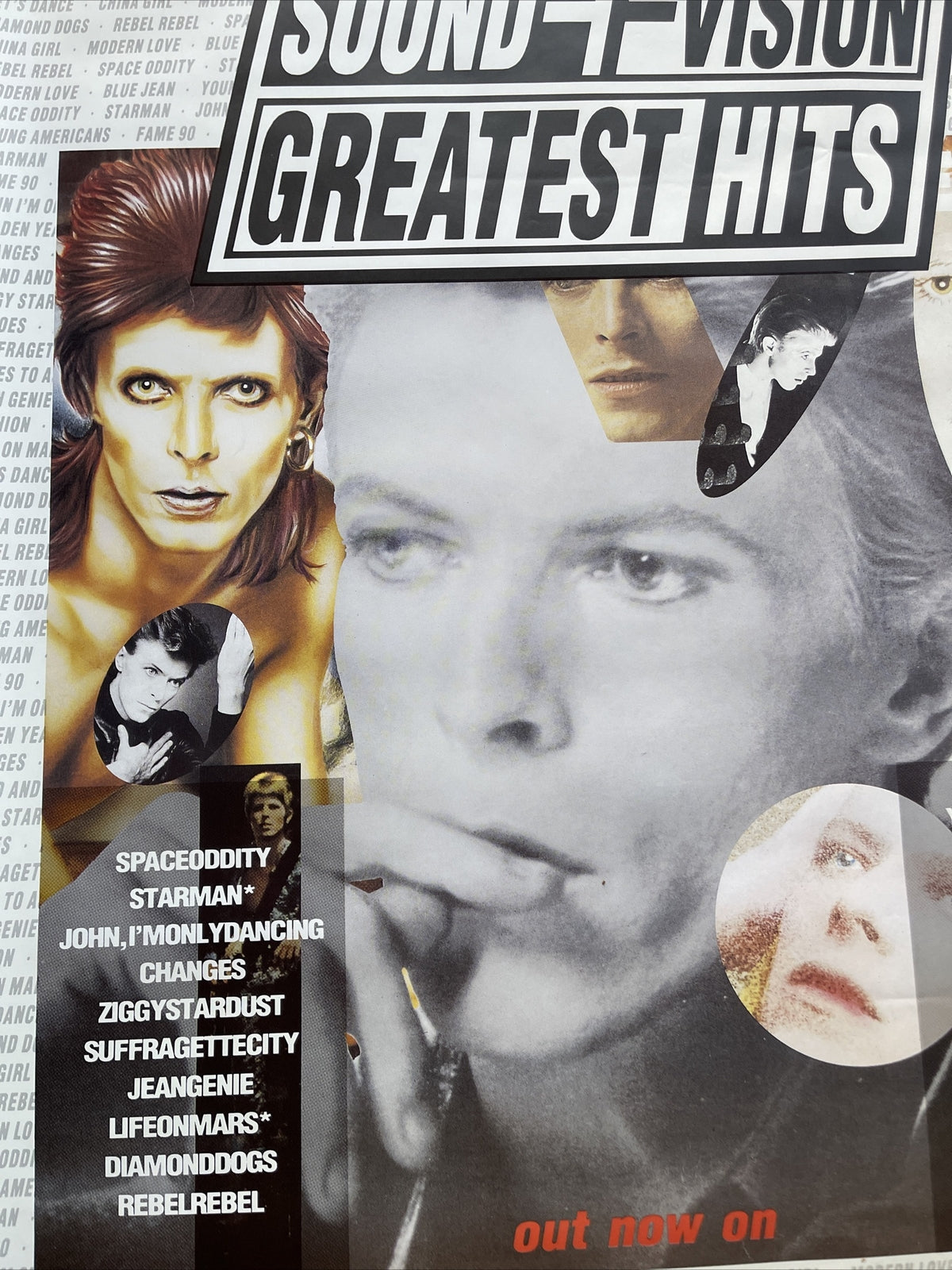 #184 DAVID BOWIE- 1990 Changes Record  Subway Promo Poster Rare 40” X 60”5