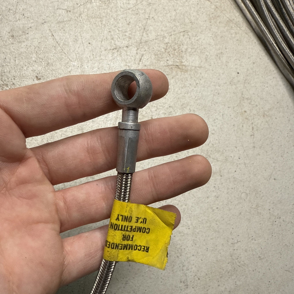 Vintage Earls 22” Stainless Steel Braided Hoses w/ Banjo Fittings Scta Racing2