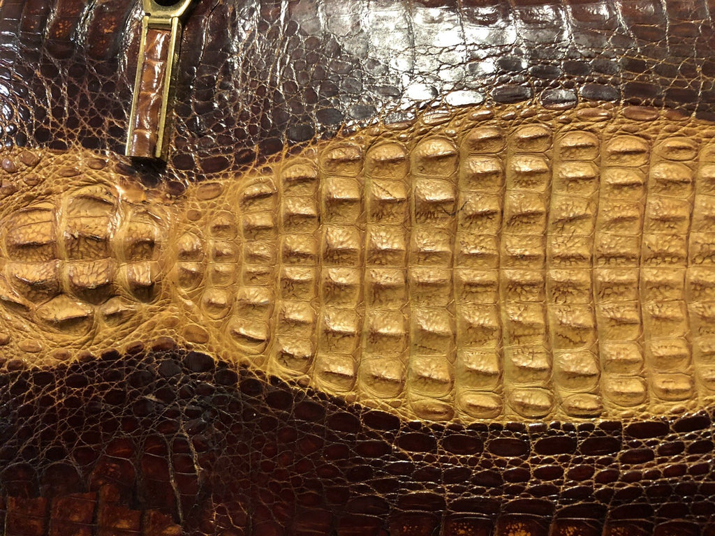 Unique Vintage Crocodile Handbag Purse Antique1