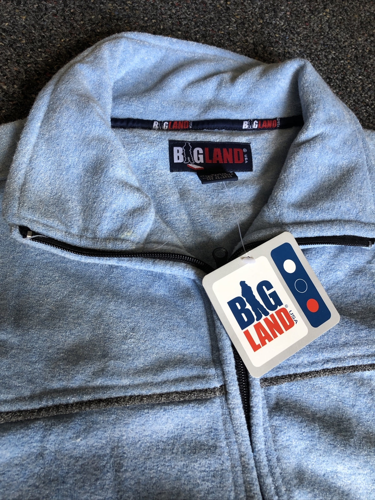 Vintage 90’s NOS Big Land Zip up Shirt Size XL1