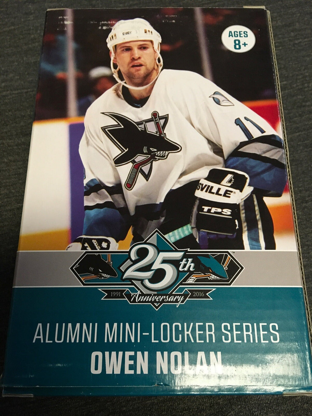 Owen Nolan 11 Mini Locker Series San Jose Sharks 25th Anniversary NHL Souvenir0