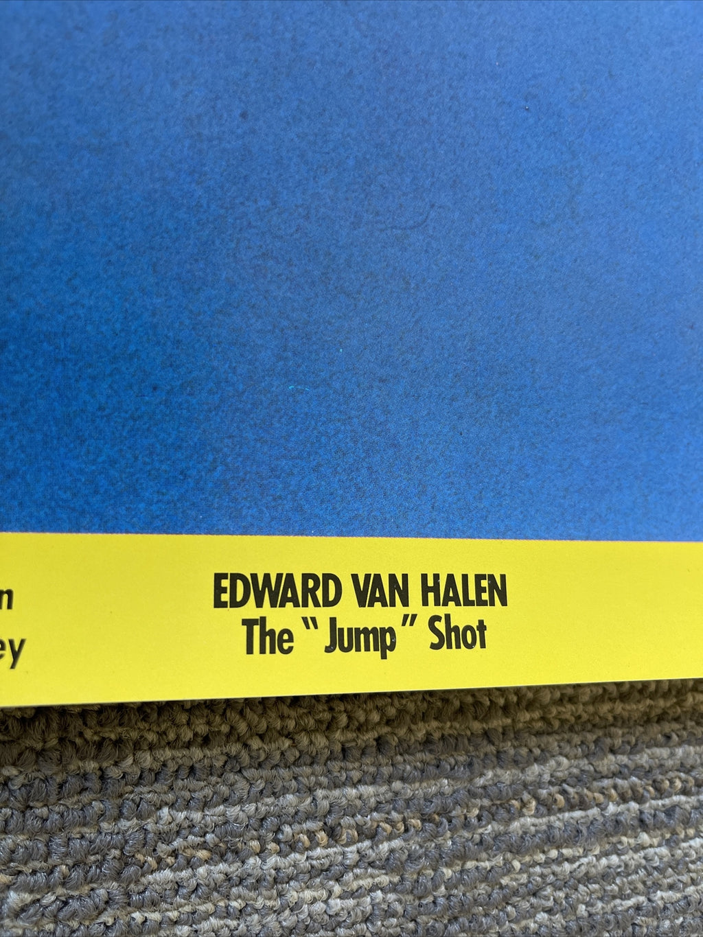 #85 1986 Eddie VAN HALEN  Promo Poster The Jump Shot Record Store Limited3