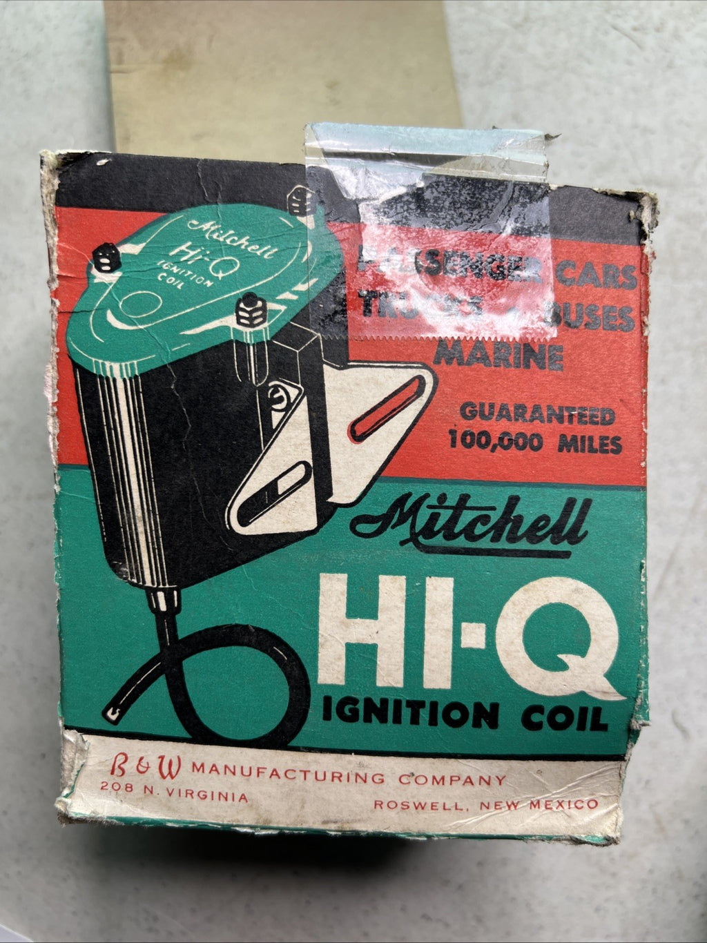 VINTAGE MITCHELL  HI-Q 6 VOLT-IGNITION COIL-NEGATIVE GROUND Car Part0