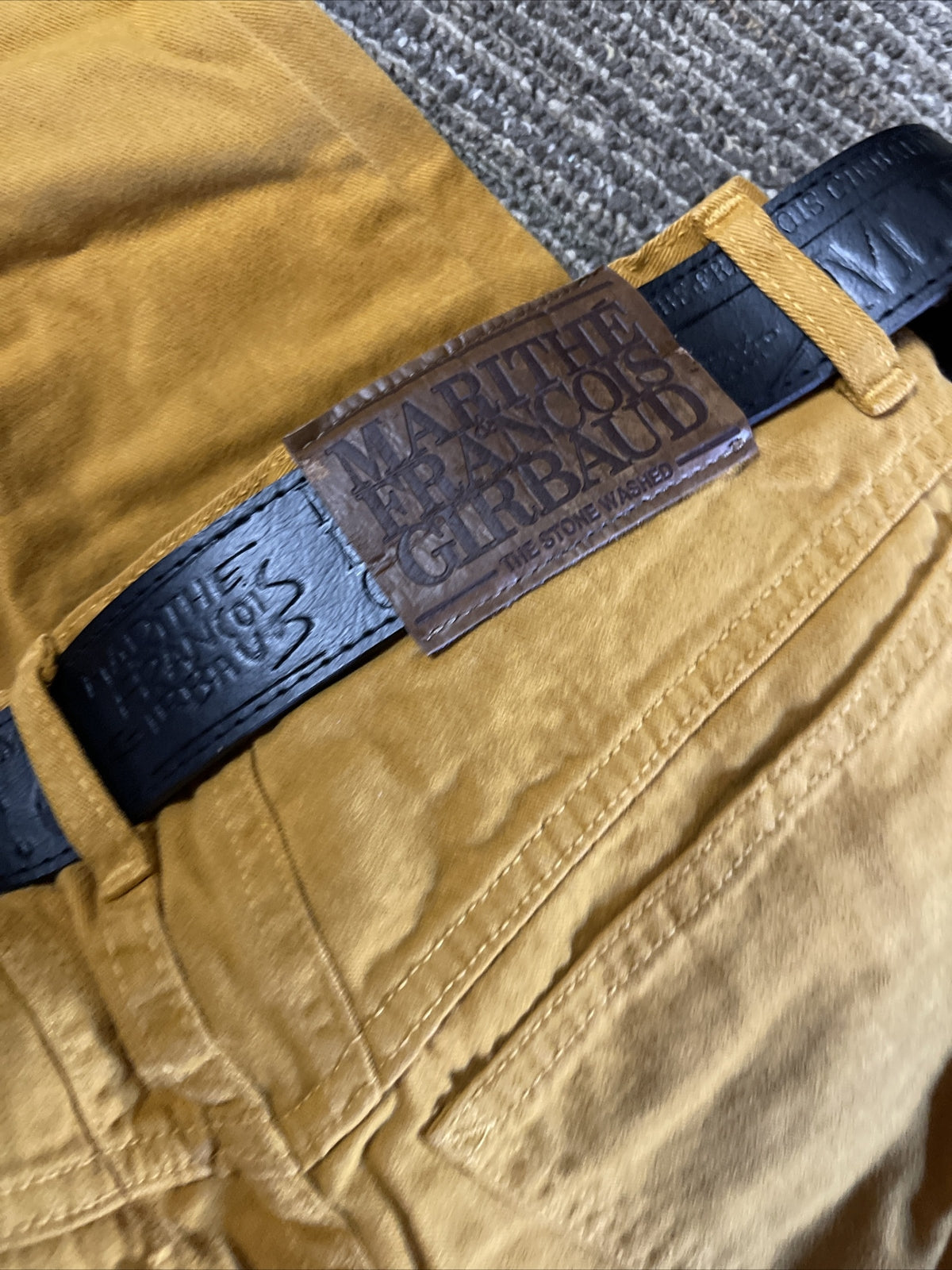 NOS 1990 MARITHE FRANCOIS GIRBAUD Womens Jeans Size 5/6 w belt USA7