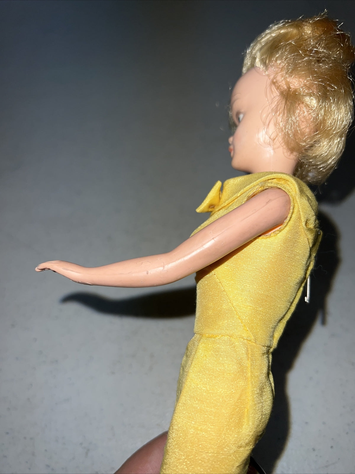 Vintage Ideal Tammy Doll Made in Japan, Blonde Hair Yellow Barbie Dress1