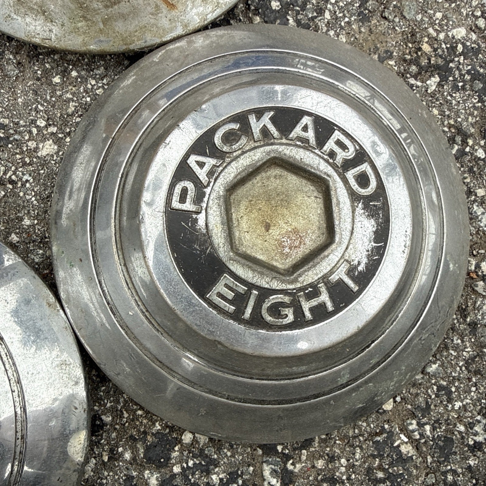 1940's Vintage Packard Eight Center 8" Hub Cap HUBCAP Center Cap Set of 47