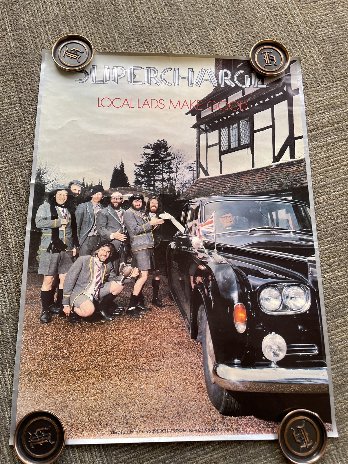 #39 Supercharge Local Lads Make Good Record Store Promo Poster 20” X 27”0