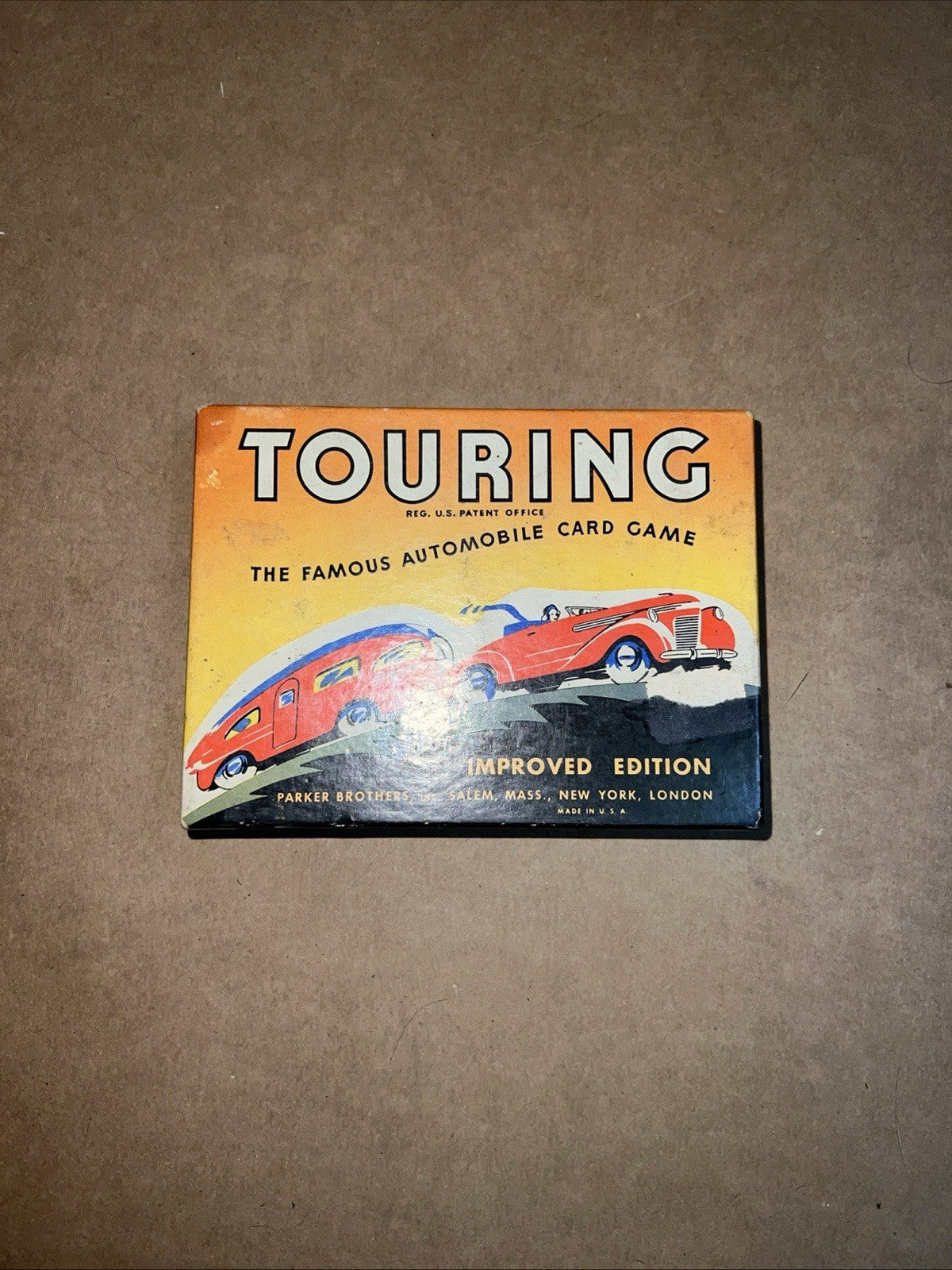 Vintage Touring Automobile Card Game Improved Edition Parker Brothers 19370