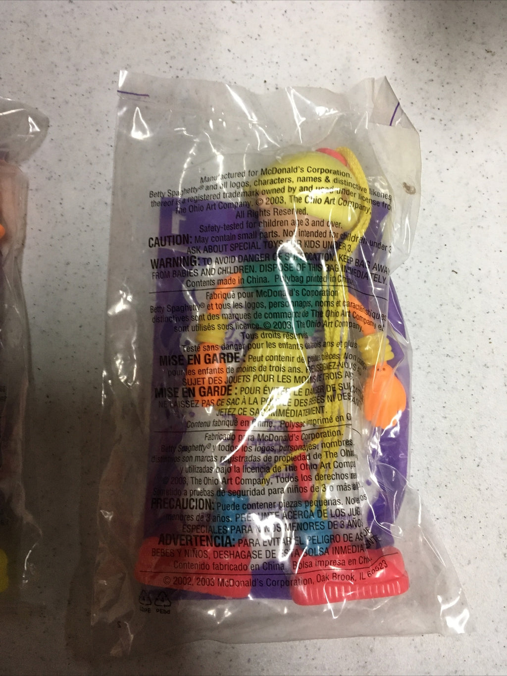 Lot2: 2003 MCDONALDS HAPPY MEAL BETTY SPAGHETTY TOYS #3 MANDY #1 Betty SEALED4
