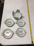 Vintage Lefton Ashtray 50th Anniversary Small Gold White Bone China Japan Set0