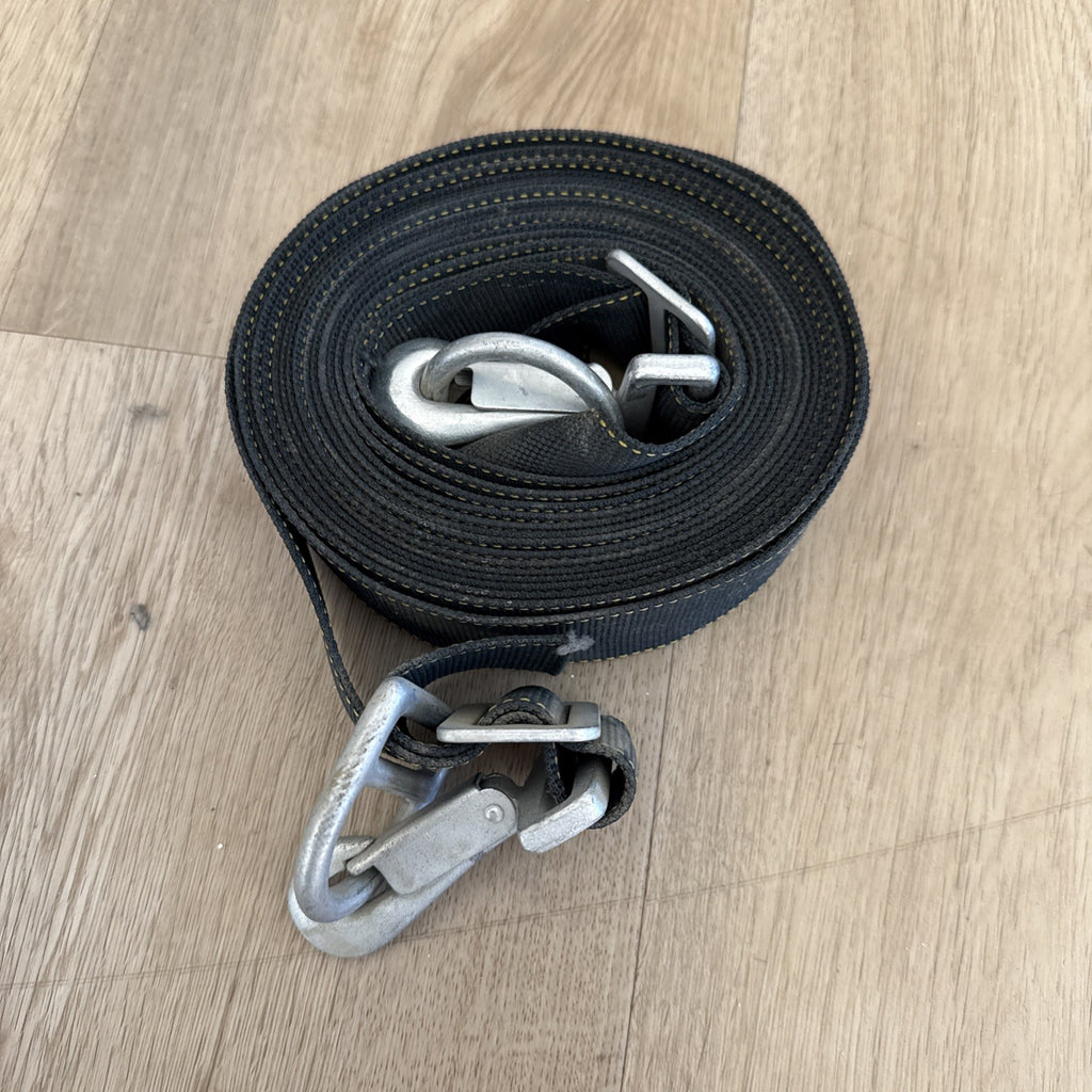 Heavy Duty Tow Strap with Hooks 20ft x 2in Black Nylon Recovery Rope Car Truck0