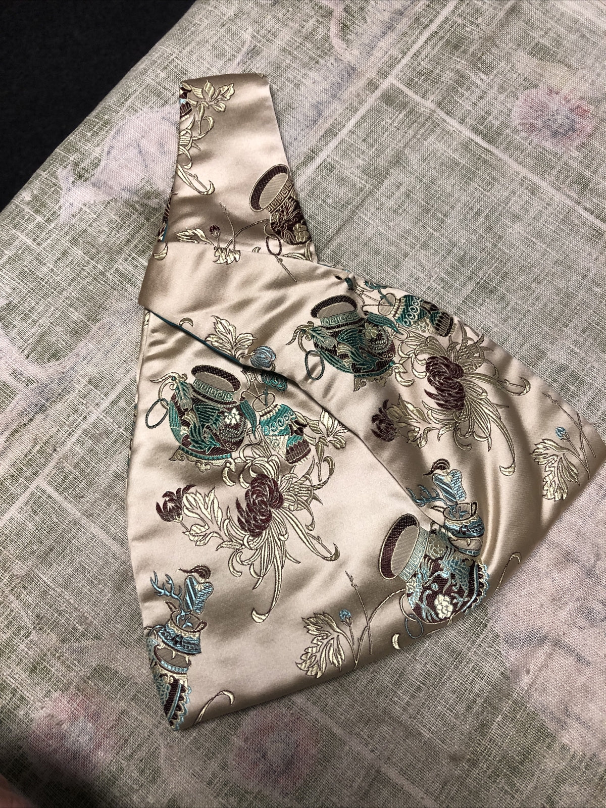 Vintage Chinese Silk Embroidered Handbag Purse4