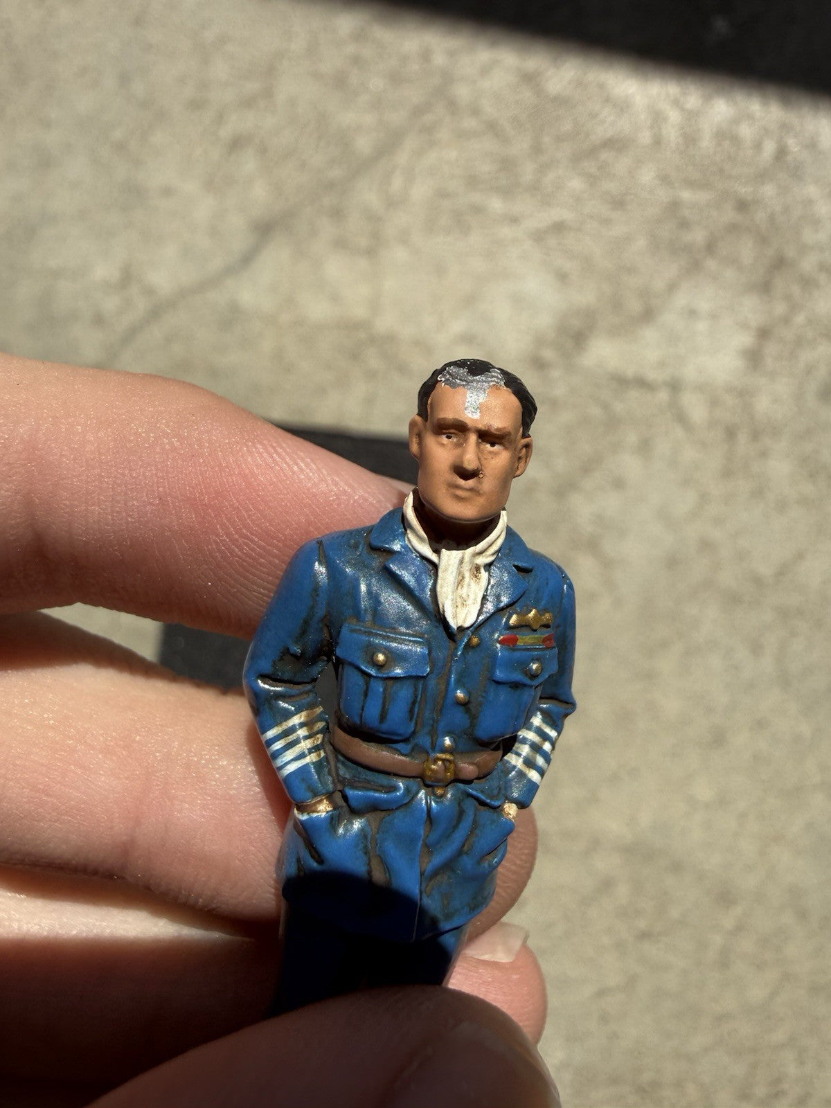 Corgi Forward March 1:32 Douglas Bader RAF Fighter Ace Metal Figure US591177