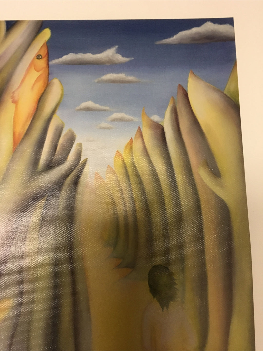 Wall Art Oil Painting Print Surrealist Fishes Women Desert Frida Kahlo Style7