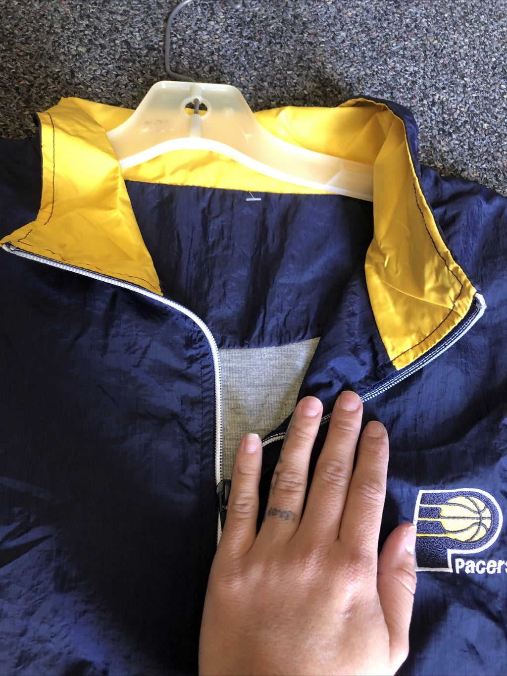 Vintage 90s NOS NBA Windbreaker Indiana Pacers Jacket Mens XL Full Zip2
