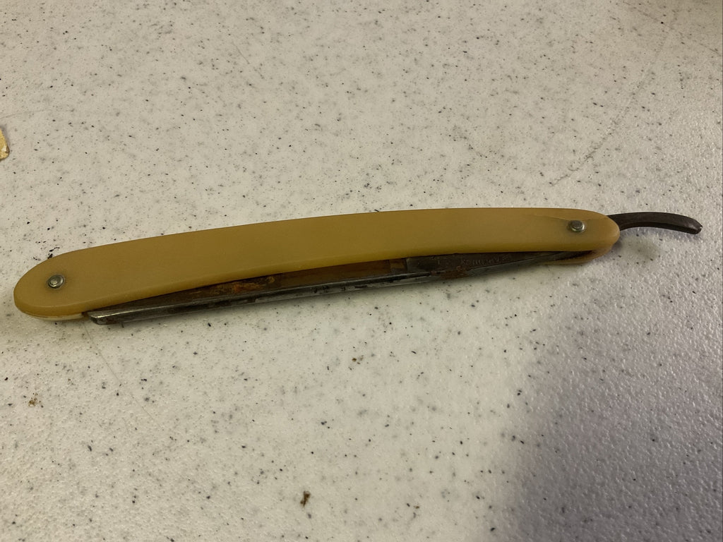 Vintage Antique Pearl Duck Dubl Duck Dwarf Straight Razor7