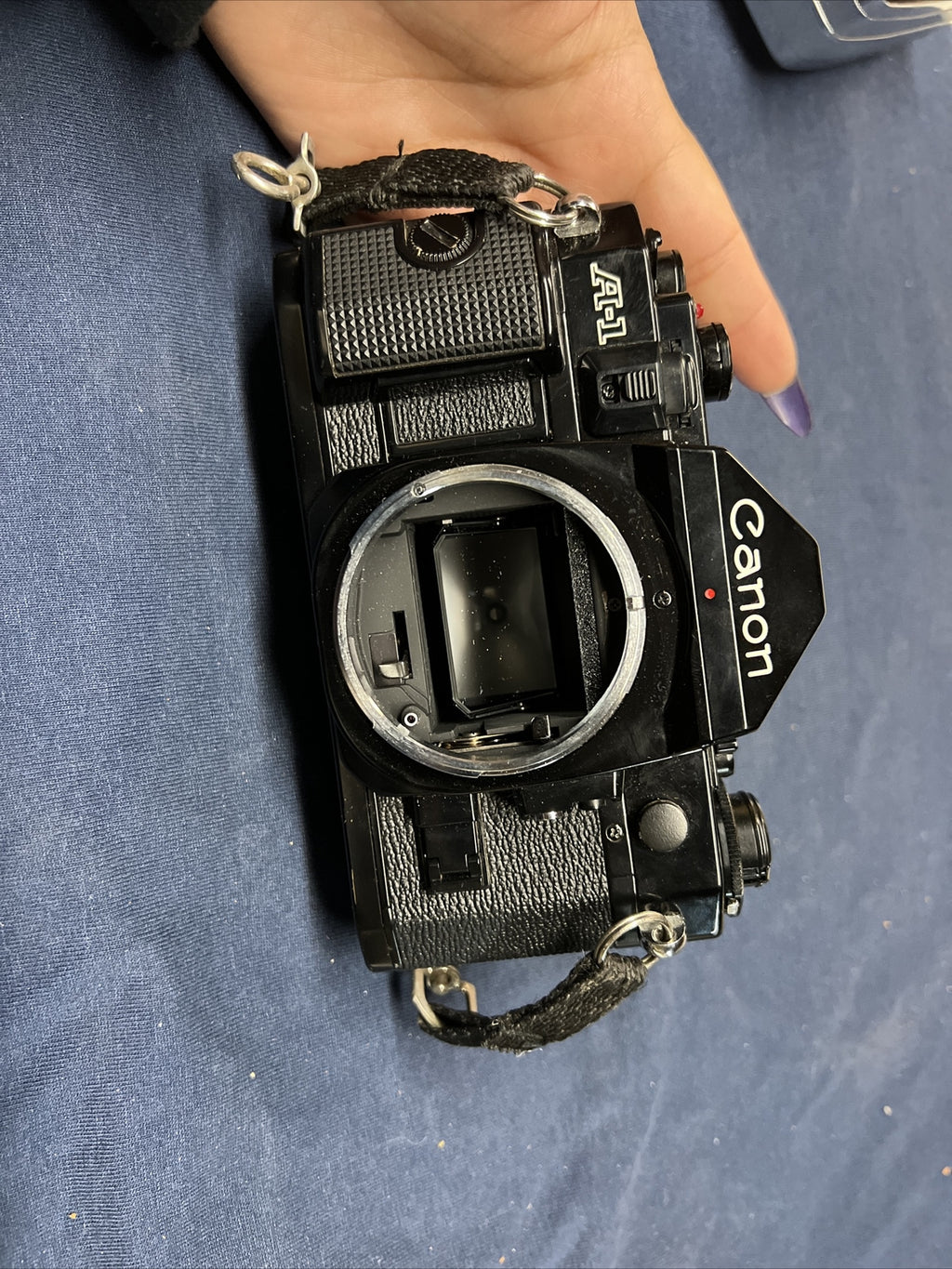 Vintage Canon A-1 A1 35mm SLR Film Camera Black MF Body From JAPAN11