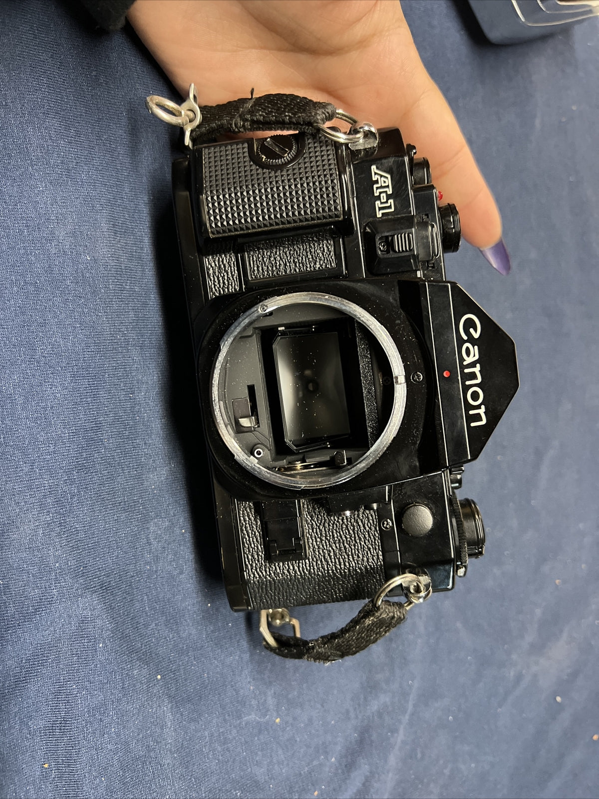 Vintage Canon A-1 A1 35mm SLR Film Camera Black MF Body From JAPAN11