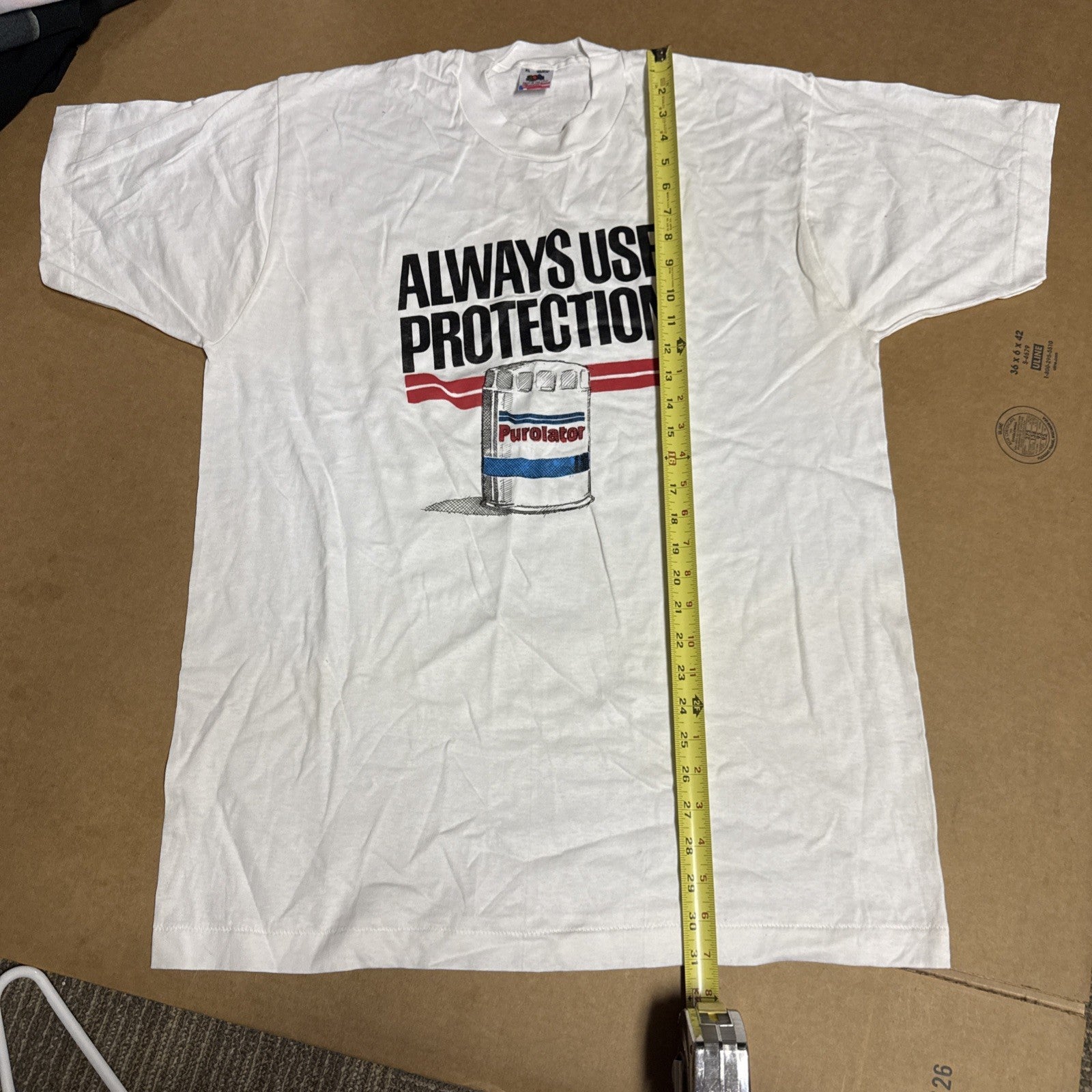 Vintage 90s Purolator Always Use Protection Racing Shirt Chevy Goodyear XL3