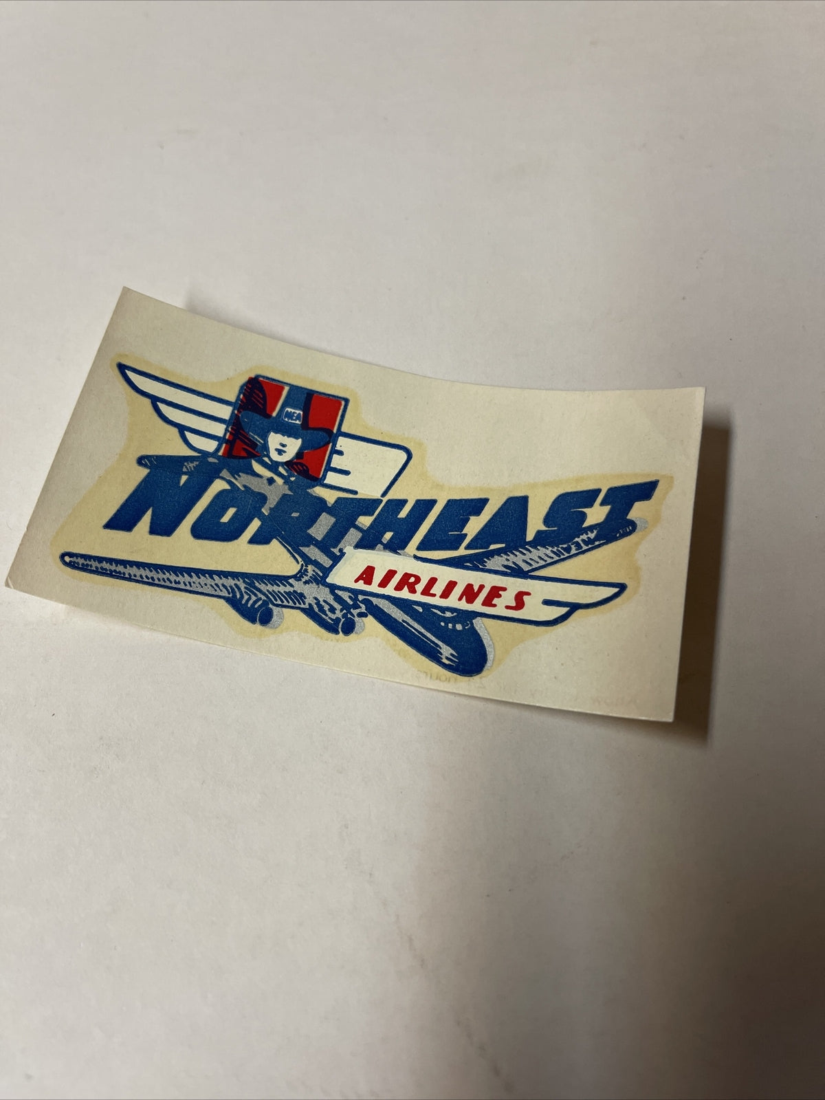 Northeast Airways Airline 1940s ORIGINAL Luggage Baggage Tag Label Sticker0