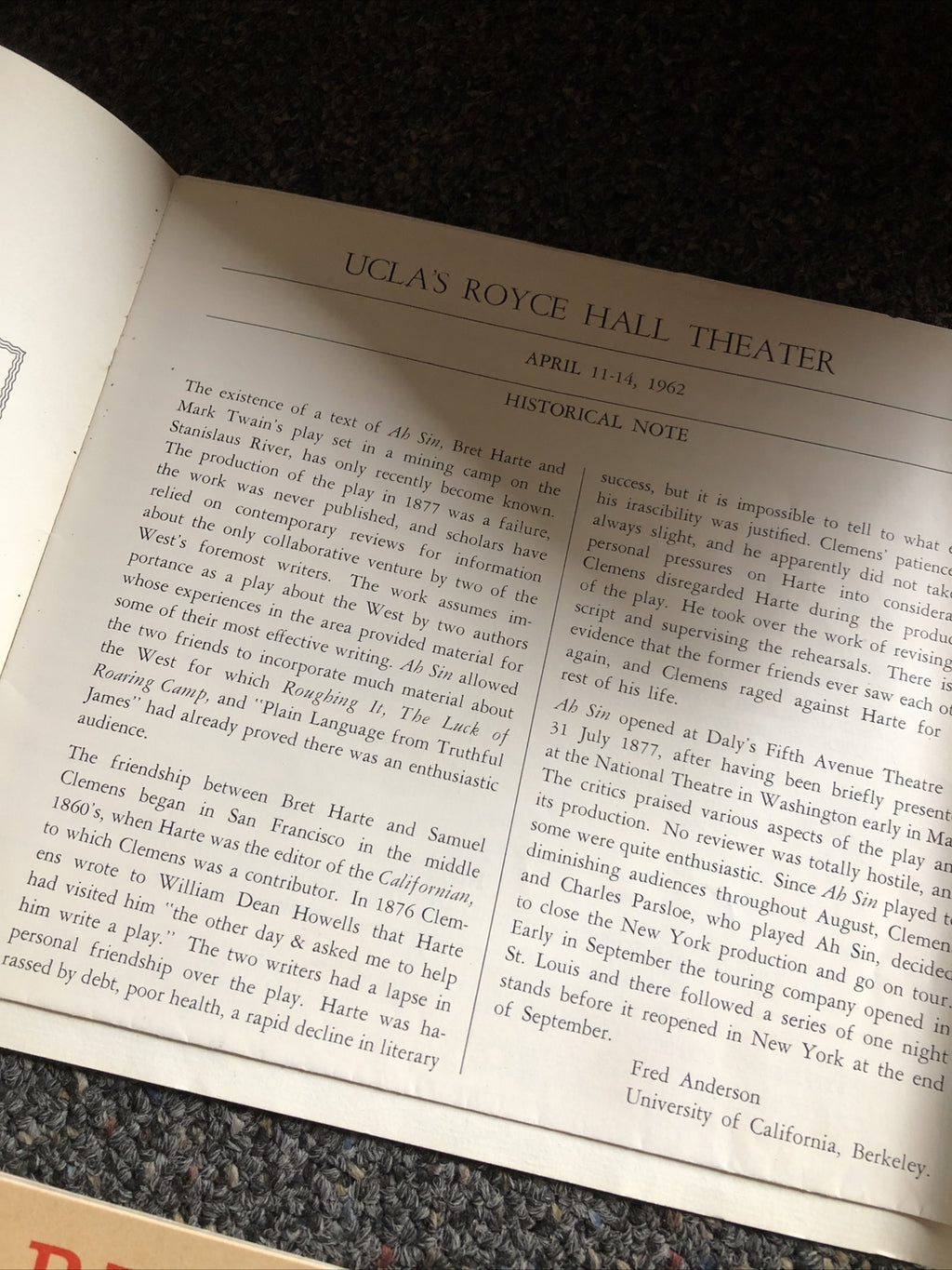 Vintage UCLA Department Of Theater Arts Lot Of 5 - 1961 & 19622