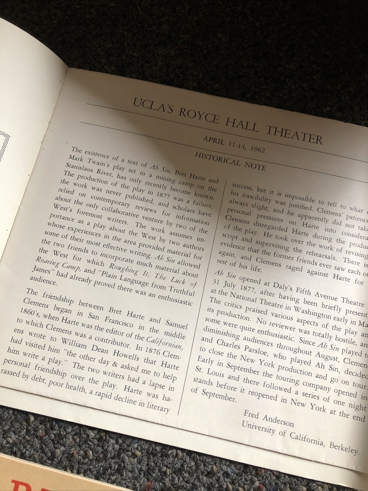 Vintage UCLA Department Of Theater Arts Lot Of 5 - 1961 & 19622