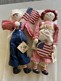 14” Liberty Ann and Andy Raggedy Ann Andy Dolls Set Good Condition0