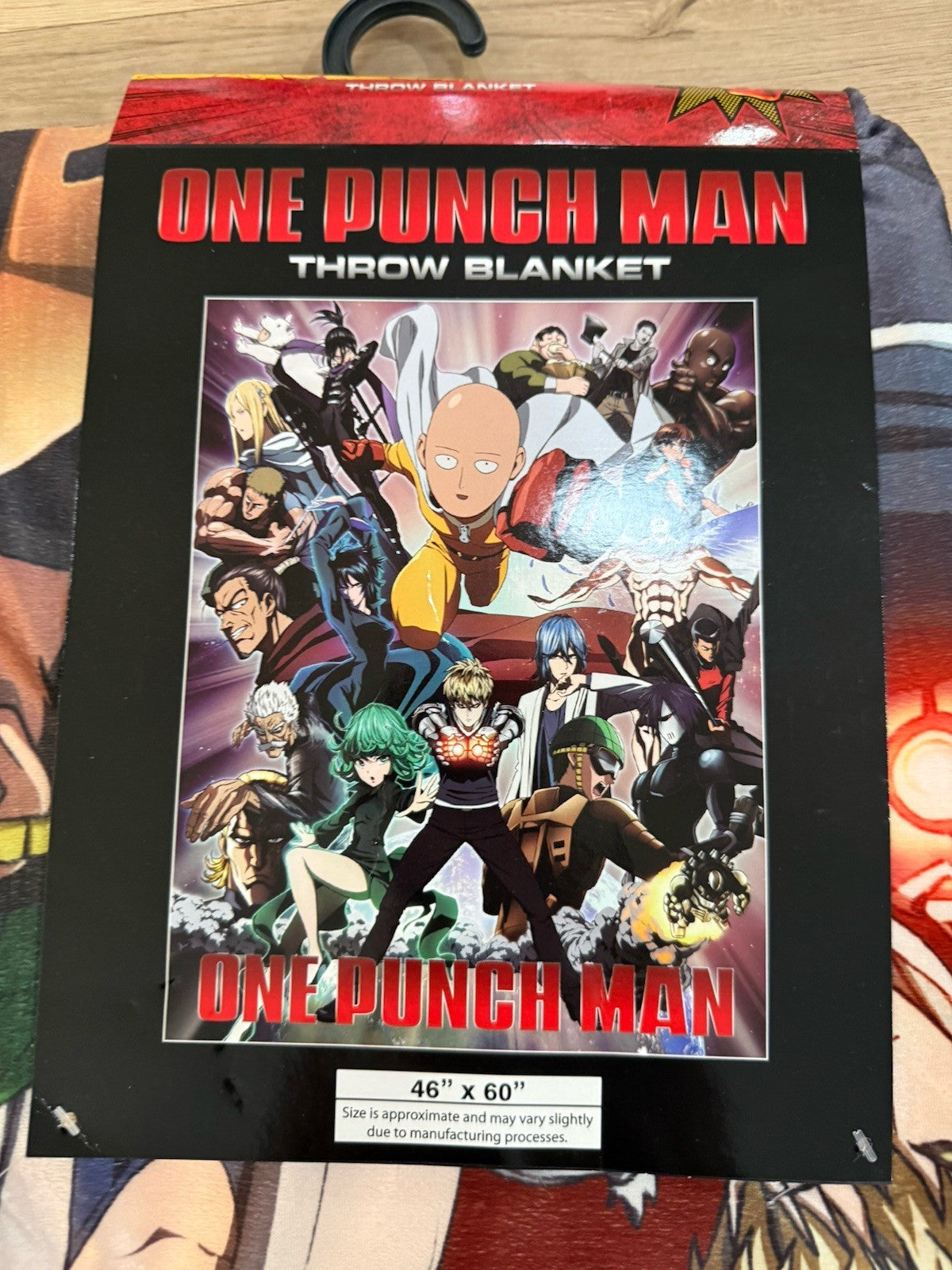 One Punch Man Throw Blanket W/ All Characters 46”x60”1