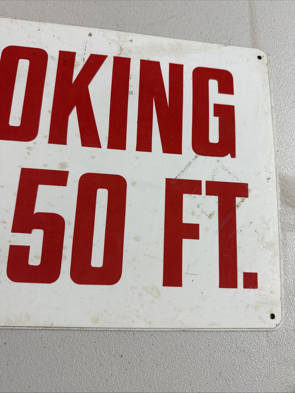 ORIGINAL NO SMOKING Singal Sided Metal Not PORCELAIN GAS STATION SIGN 24” X 12”4
