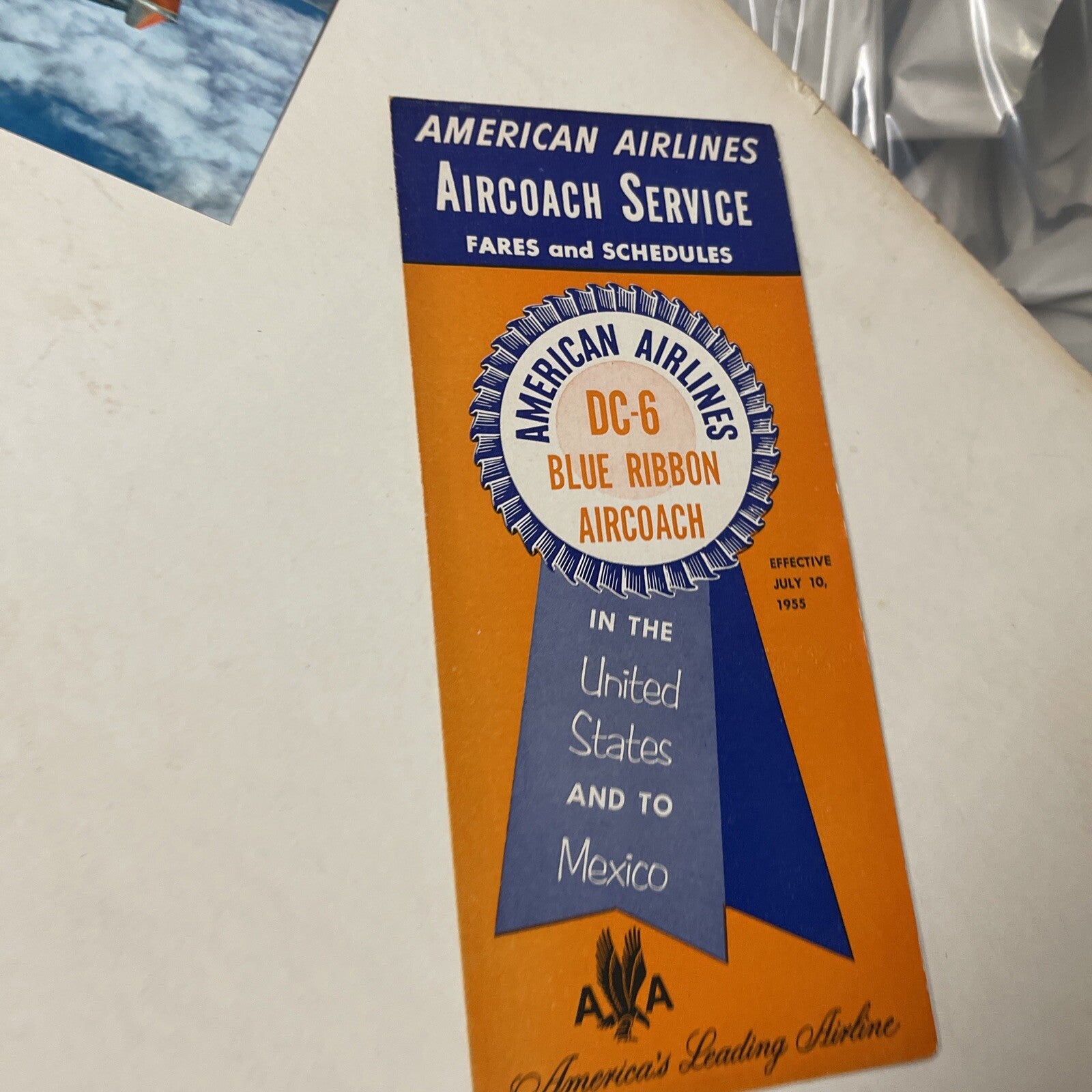 American Air Lines July 1955 AIRLINE Pack TIMETABLE SCHEDULE Brochure flight Map10