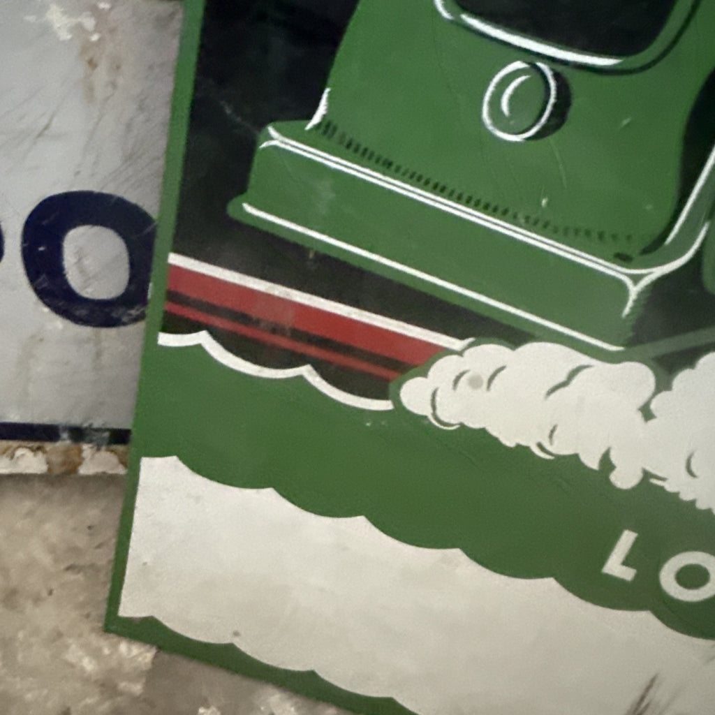 LARGE ORIGINAL LAYNE & BOWLER PUMP PAINTED METAL Not Porcelain SIGN 30X18” LA8