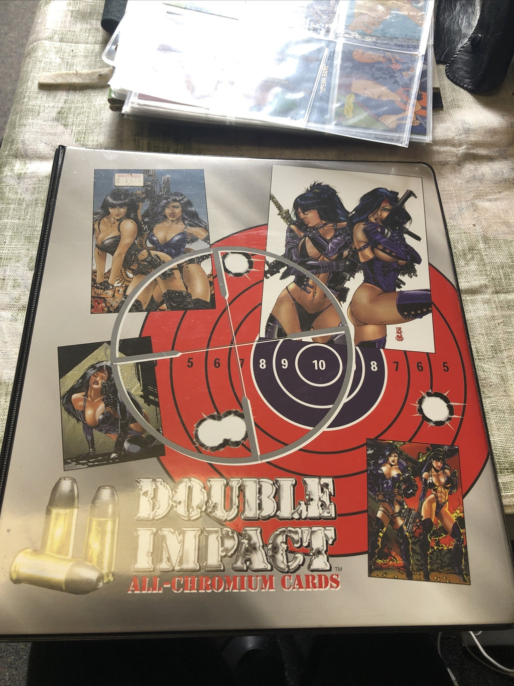 BINDER ALBUM FOR DOUBLE IMPACT ALL-CHROME TRADING CARDS0
