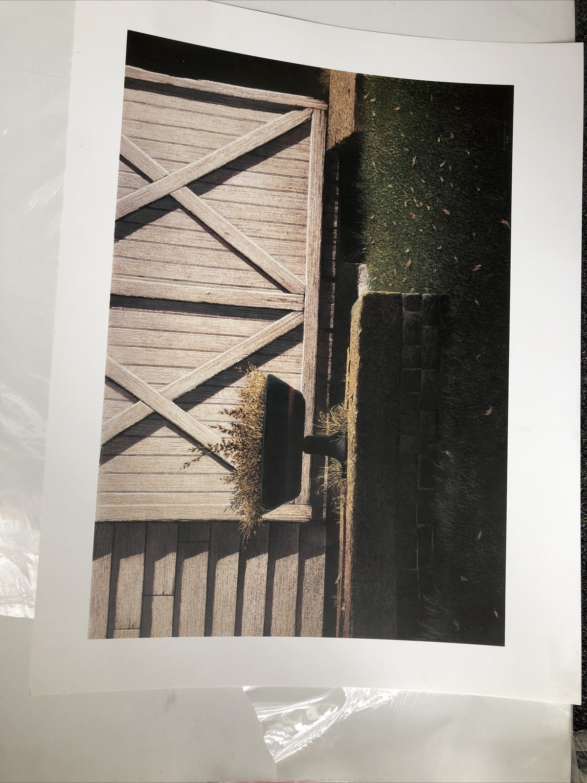 Artist William J Senior Print Farm Barn Landscape 1991 - 28.5”x22”6