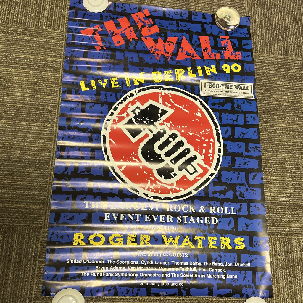 The Wall Live In Berlin 1990 Vintage Roger Waters Promo Poster Rock N Roll #160