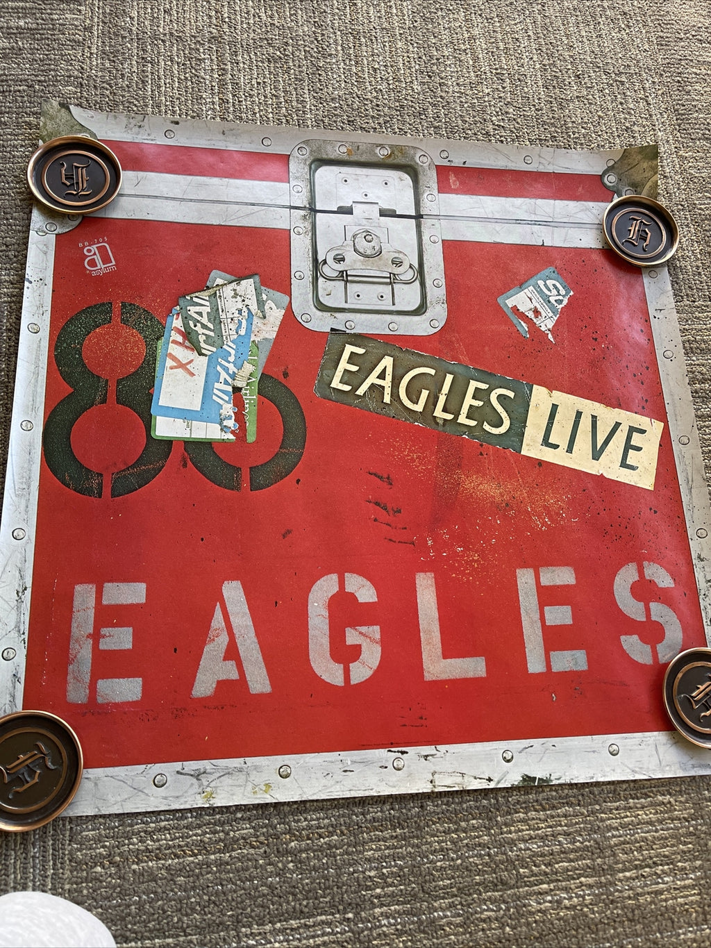 #167 1980 EAGLES Live Record Store Promo Poster 24 X 24”5