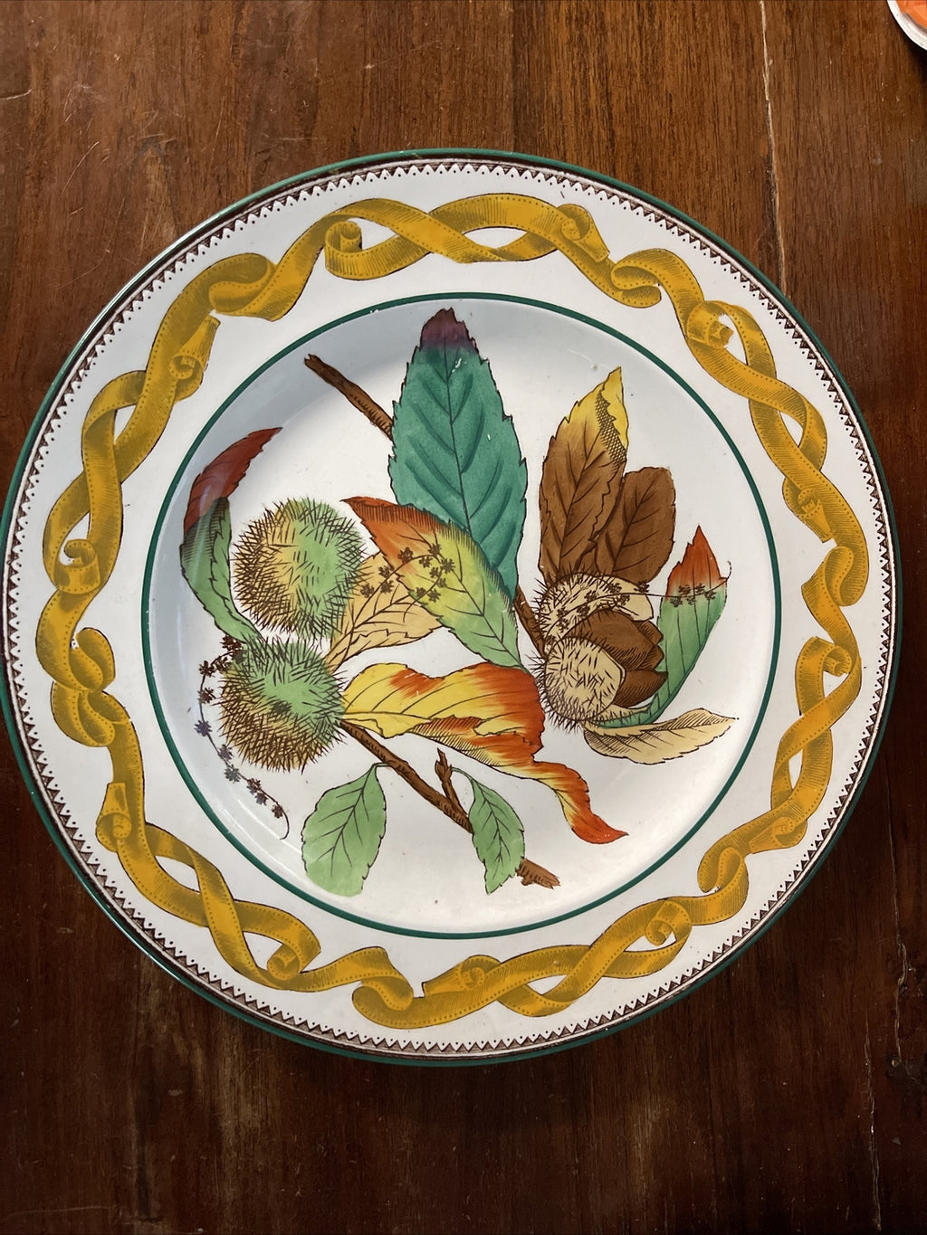 WEDGWOOD ETRURIA ENGLAND "NOVEMBER" PLATE CA 1879-1908 10”0