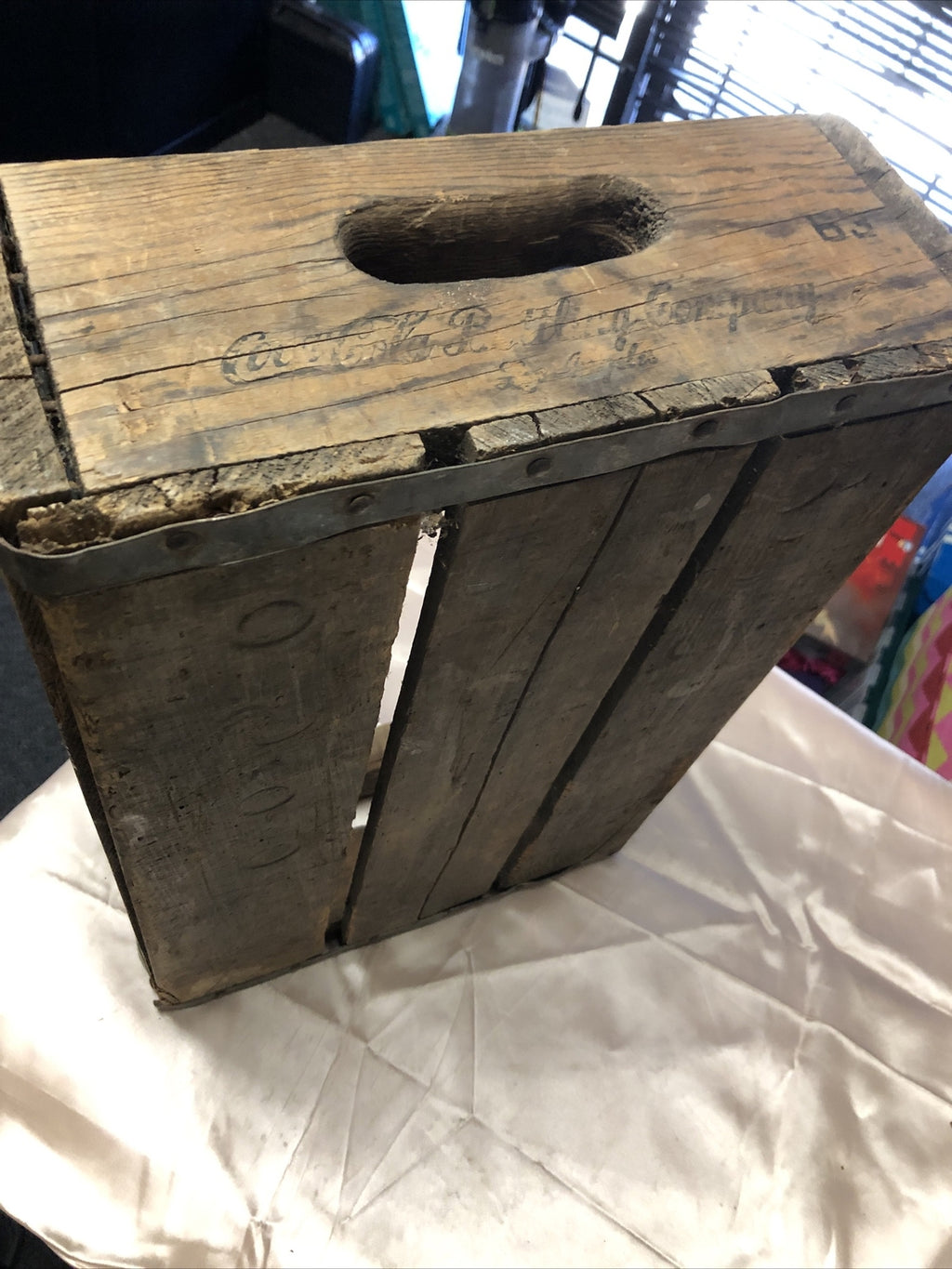 Vintage Lot Of 2 Los Angeles CA Drink Coca Cola Wooden Bottle Crate Box 18x12x54