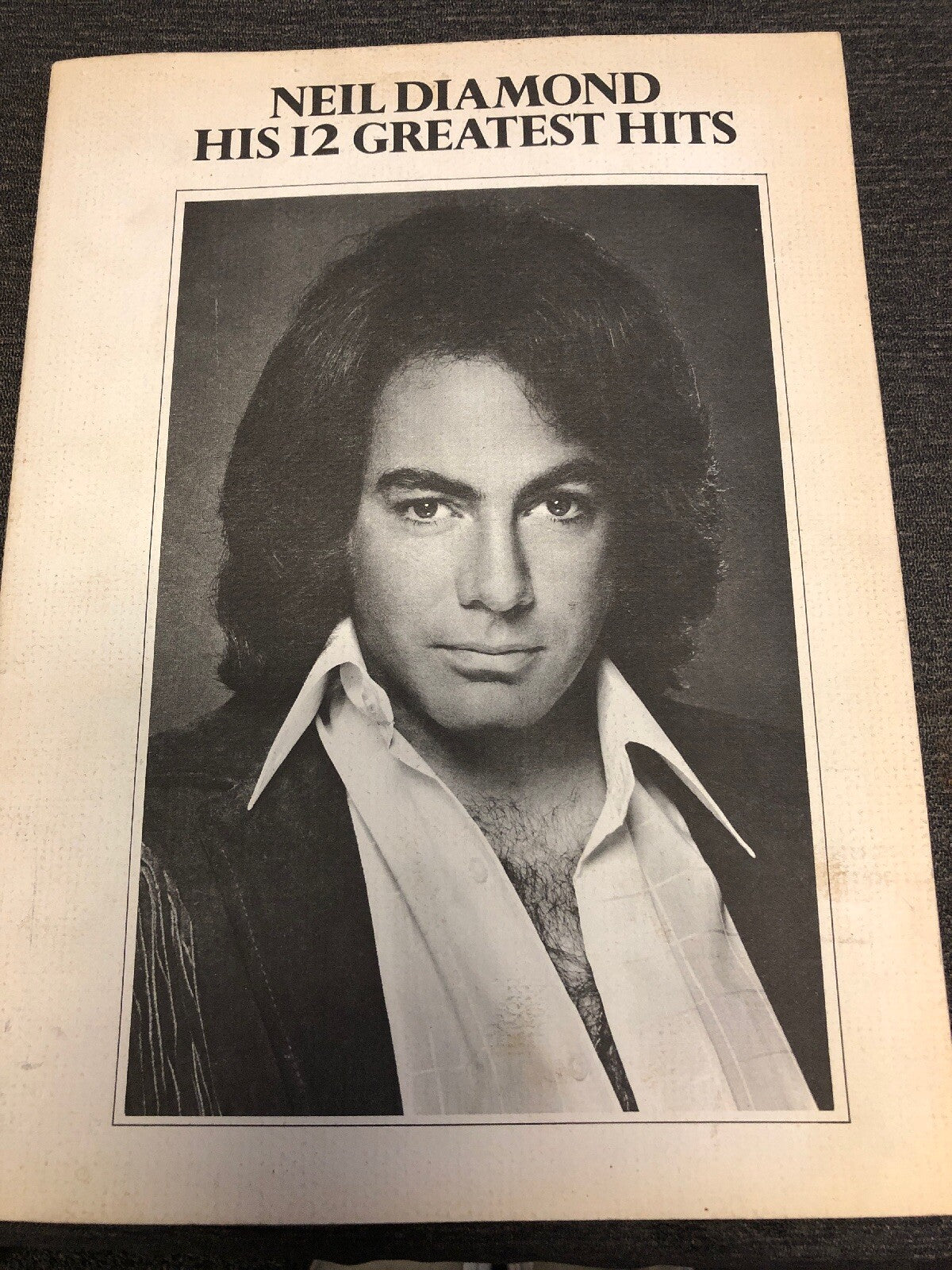 VTG NEIL DIAMOND~Piano/Vocal/Guitar Sheet Music~12 Greatest Hits Great Condition0
