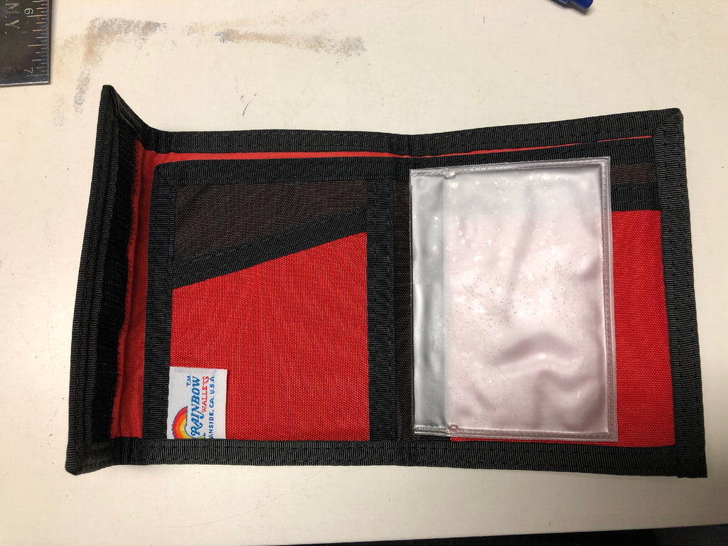 Vintage Hippie Peace And Rainbow Wallet Bib Deal Cards Red Wallet4