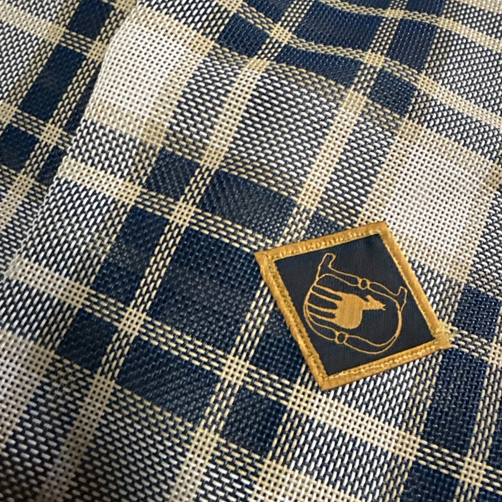 SmartPak Equine Deluxe Stable Sheet - 80” Navy Plaid New Vintage1