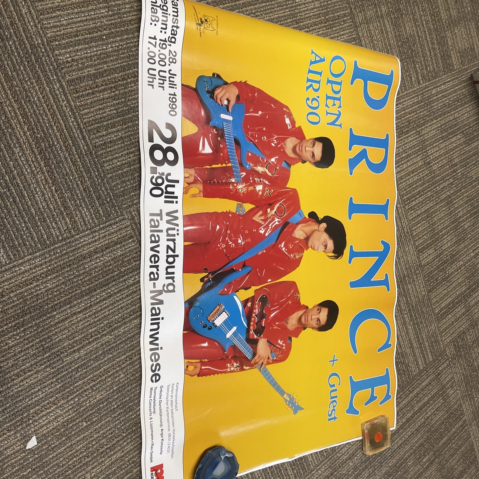 Prince Open Air 1990 Tour Concert Poster Concert UK Lovesexy Love Sexy0